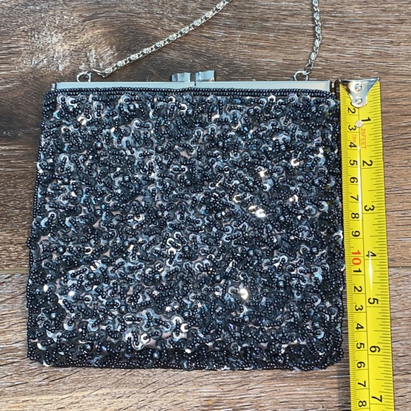 Cache Black Beaded and Sequin Evening Mini Bag 🖤LIKE NEW! - Picture 14 of 15